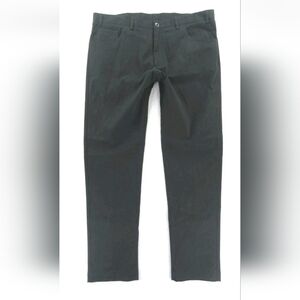 Santorelli Luigi Pants Men Sz 36 x 33 Black Stretch Brushed Cotton Preppy Office